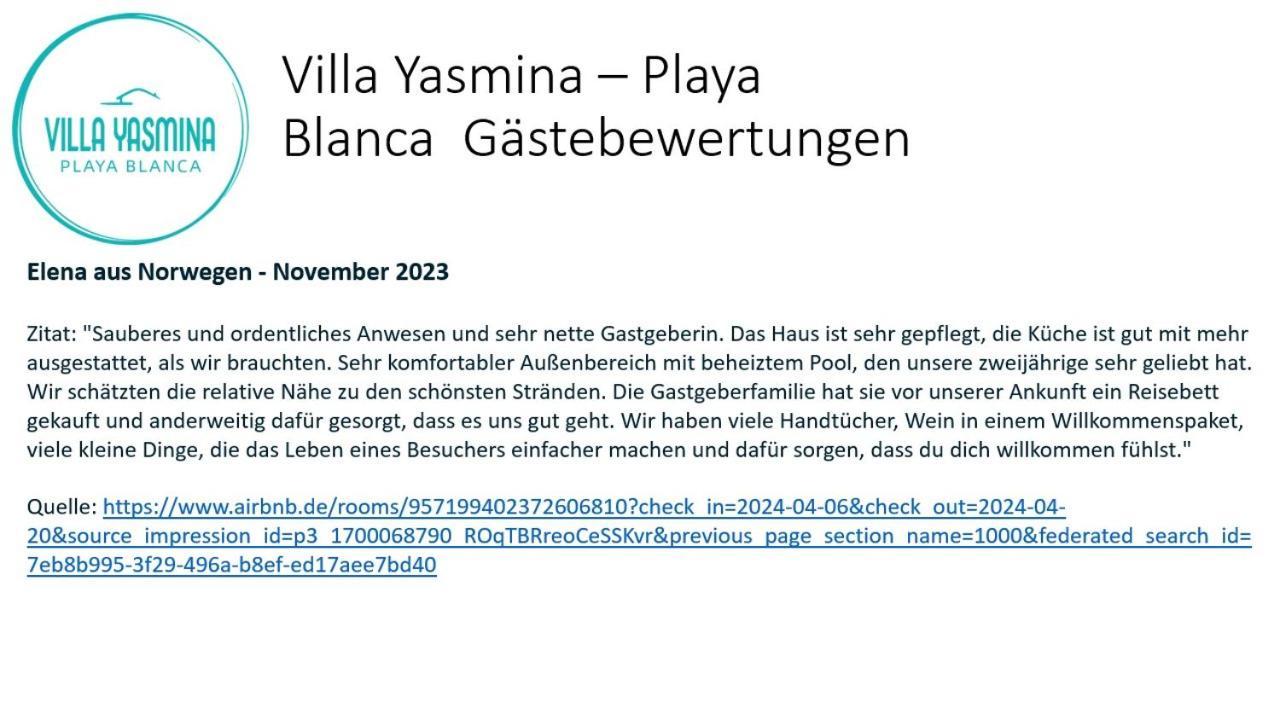 Villa Yasmina Playa Blanca Bagian luar foto