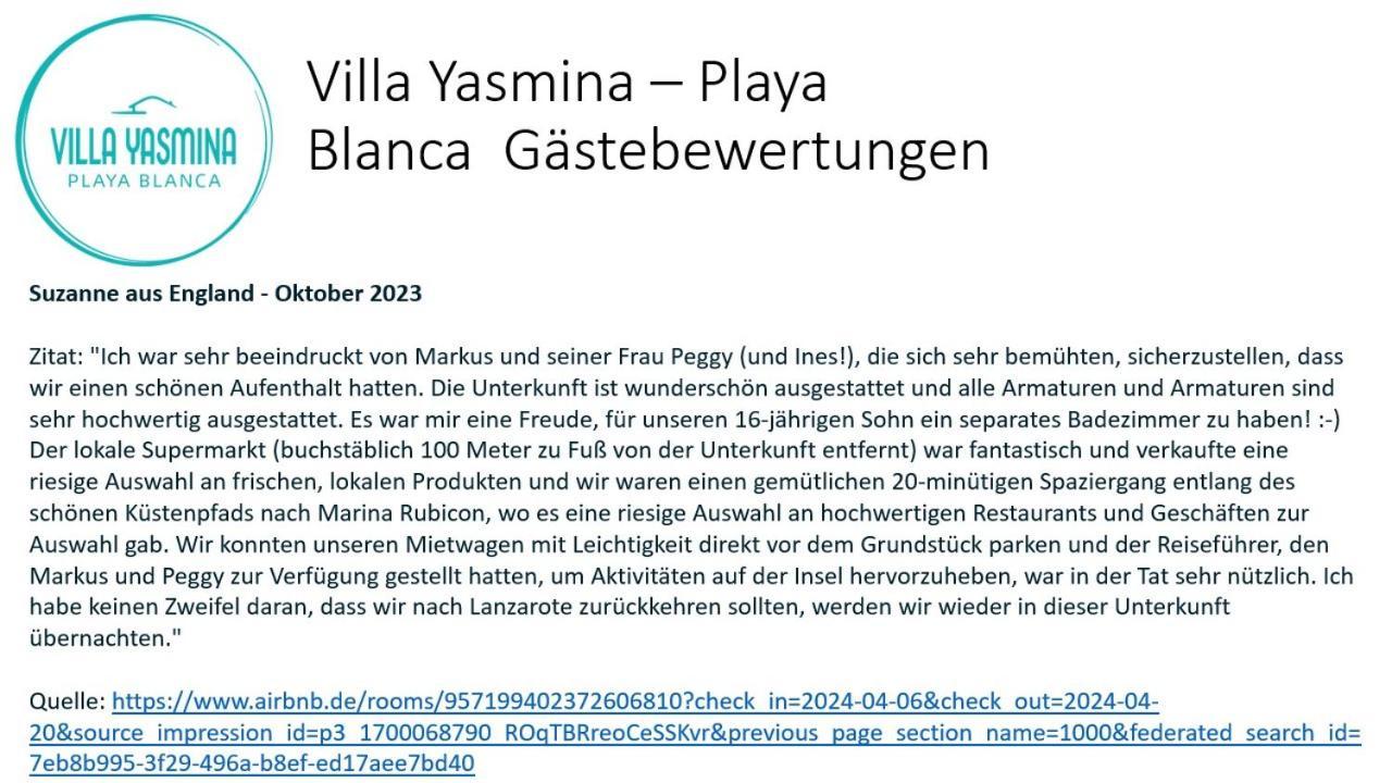 Villa Yasmina Playa Blanca Bagian luar foto